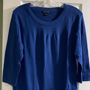 BANANA REPUBLIC ocean blue crew sweater, L